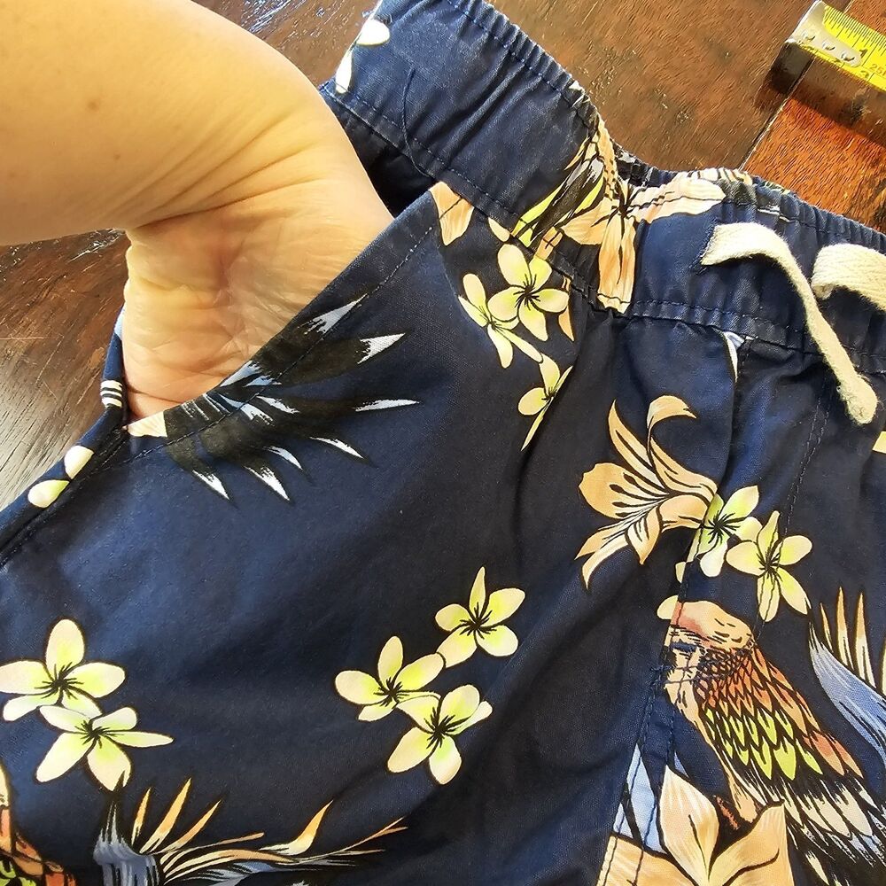 CHILDREN'S PLACE PLACE boys tropical bird print pants size 7 blue drawstring - Picture 5 of 8